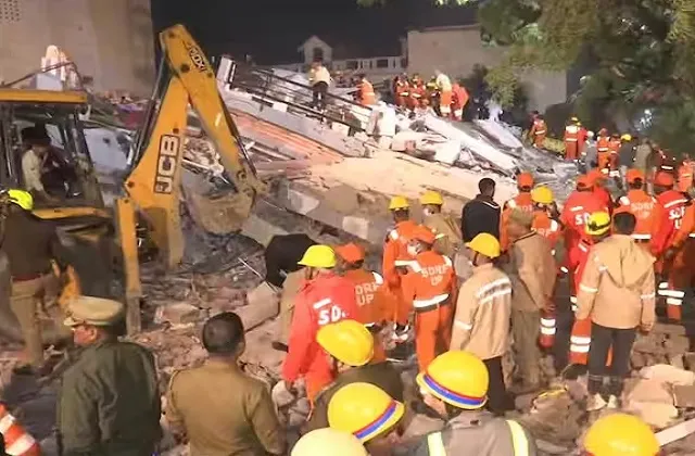 लखनऊ में मेरठ के सपा विधायक के बेटे की बिल्डिंग गिरी, हिरासत में लिए,सपा और कांग्रेस प्रवक्ता का परिवार फंसा 