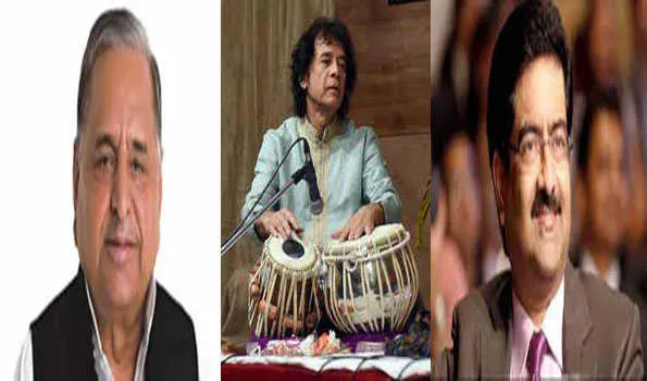 मुलायम , जाकिर को पद्म विभूषण तथा बिरला और वाणी जयराम को पद्म भूषण, रवीना टंडन बनी पदम श्री