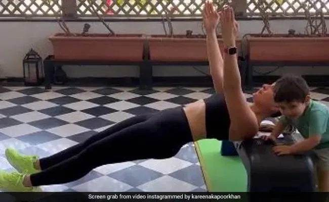 करीना कपूर ने बेटे जेह के साथ शेयर किया वर्कआउट वीडियो