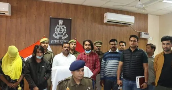 इटावा में हनीट्रेप गैंग का भंडाफोड़, एक महिला समेत चार गिरफ्तार