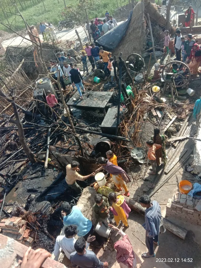 सहारनपुर में संदिग्ध परिस्थितियों में सामान में लगी आग, कड़ी मशक्कत के बाद पाया काबू