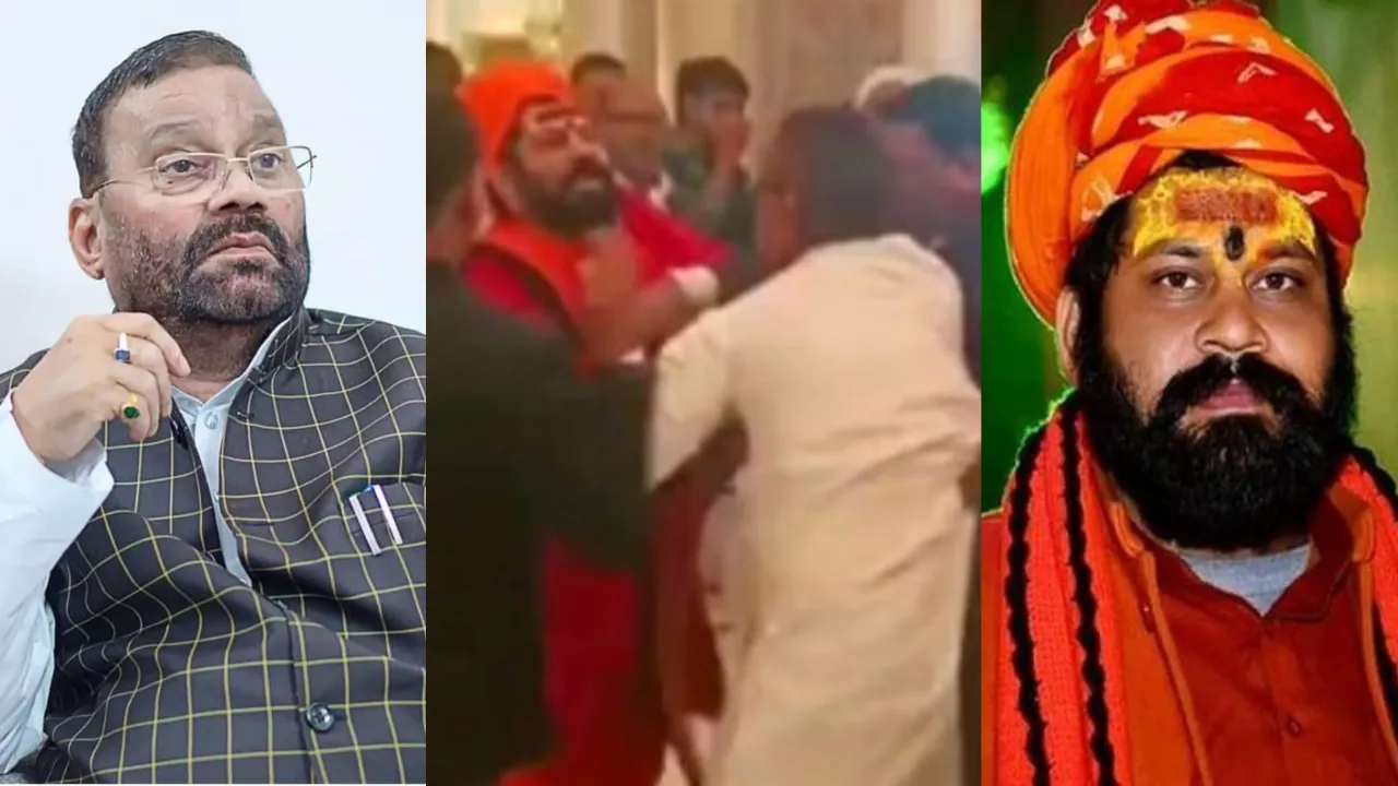 टीवी कॉन्क्लेव में स्वामी प्रसाद मौर्य और महंत राजू दास में भिड़ंत, बोले सपा नेता- “मेरे ऊपर तलवार से हुआ हमला”