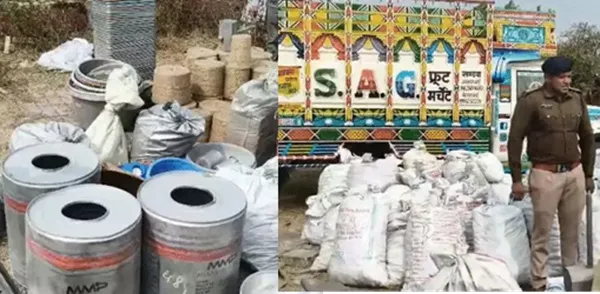 पुलिस की बड़ी स्ट्राइक! अवैध पटाखा फैक्टरी से 2 टन बारूद बरामद, बड़ी तबाही की साजिश नाकाम