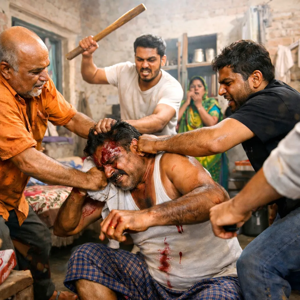 मुज़फ्फरनगर के सिभालकी में घर में घुसकर ग्रामीण पर हमला, पिता-पुत्र के खिलाफ मुकदमा दर्ज