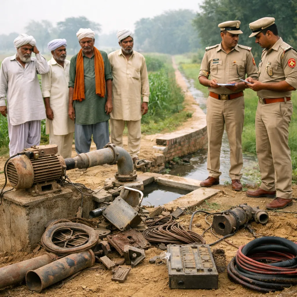 मुज़फ्फरनगर के कुतुबपुर में किसानों की ट्यूबवेल से सामान चोरी, दो सप्ताह बाद पुलिस ने दर्ज की रिपोर्ट