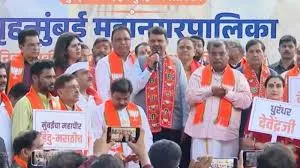 ठाणे में बीजेपी 25, शिंदे सेना 55 एनसीपी 11 पर विजयी 131 में 106 के नतीजे