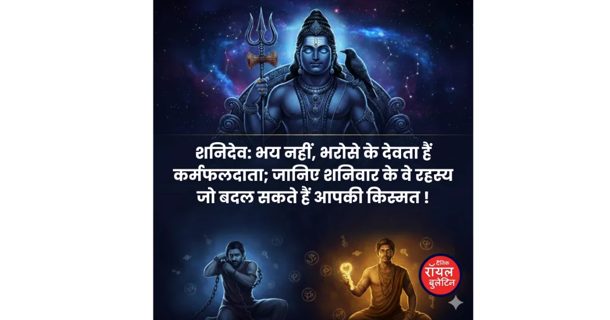 शनिदेव: भय नहीं, भरोसे के देवता हैं कर्मफलदाता; जानिए शनिवार के वे रहस्य जो बदल सकते हैं आपकी किस्मत !