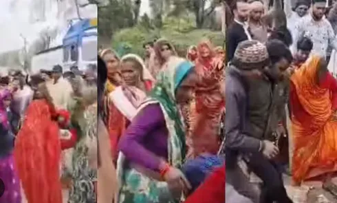 यूपी के ललितपुर में सैकड़ों महिला–पुरुषों ने संभाली कमान,“शराब ठेका बना युद्ध का मैदान