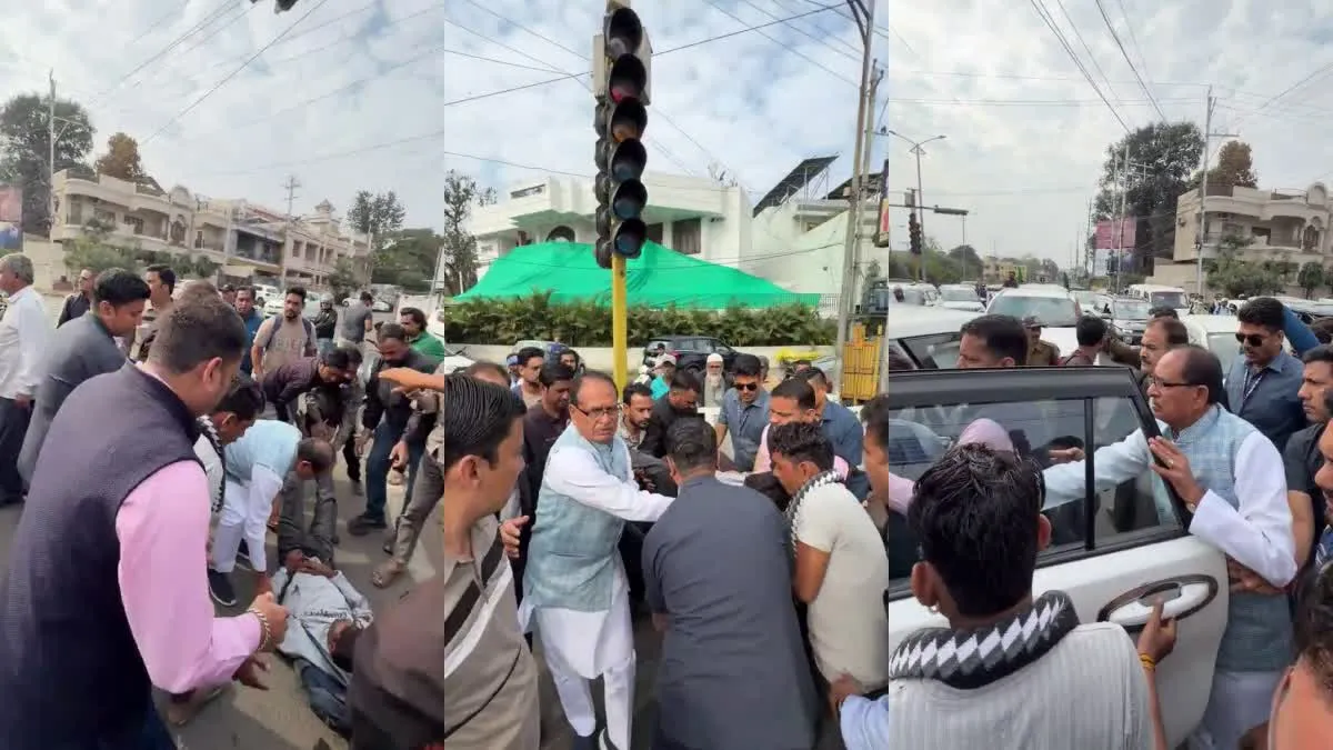 भोपाल में सड़क किनारे घायल युवक को देख रुका काफिला, शिवराज सिंह चौहान ने दिखाई इंसानियत समय पर अस्पताल पहुंचाकर बचाई जान