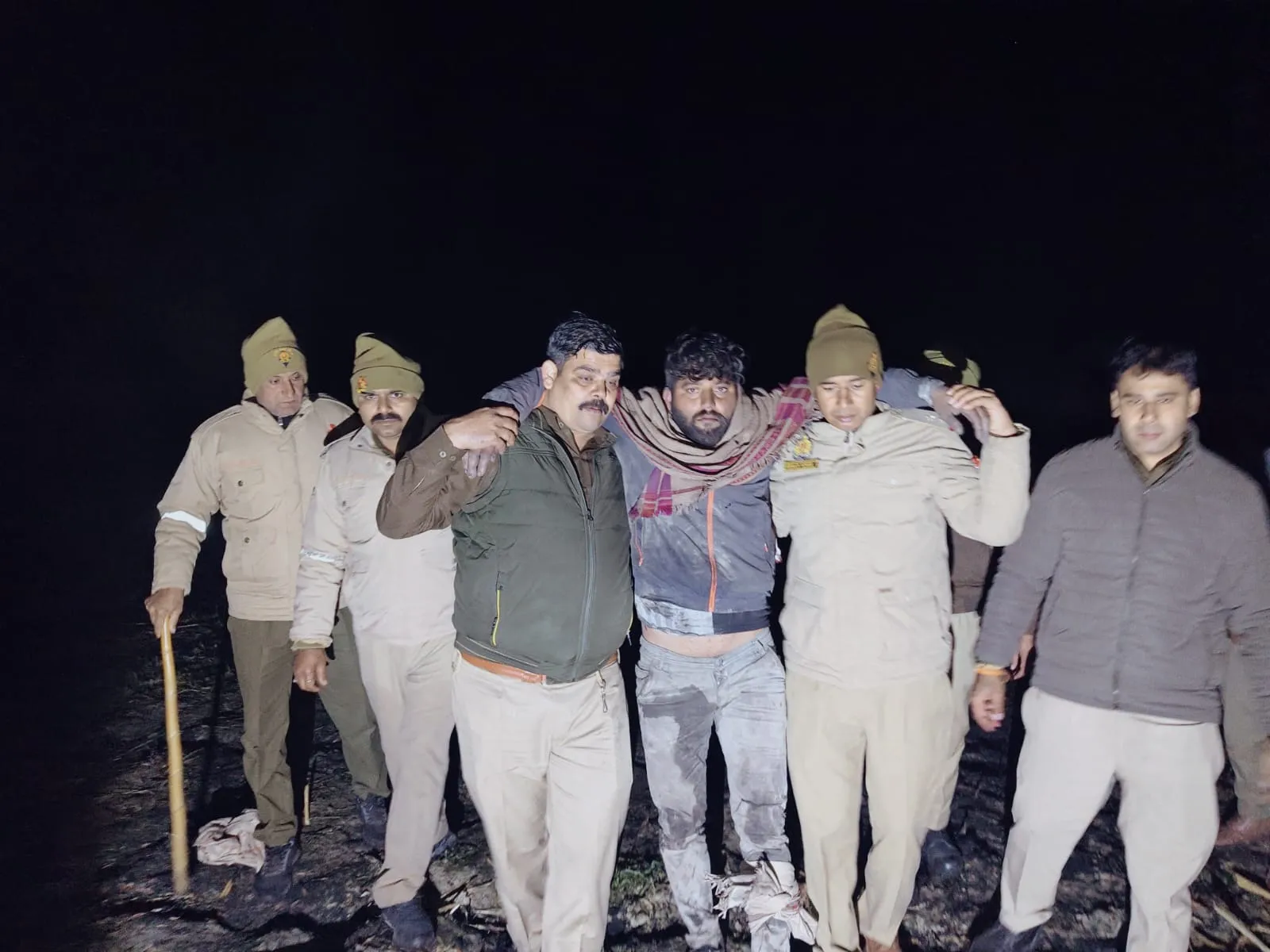 सहारनपुर के गंगोह में पुलिस मुठभेड़: दो शातिर गौकश घायल हालत में गिरफ्तार, जिंदा बछिया बरामद