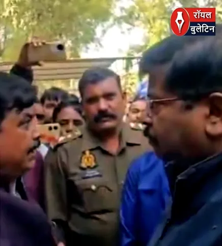 सीतापुर: रामपुर मथुरा थाने में धरने पर BJP विधायक ज्ञान तिवारी, कार्यकर्ताओं के उत्पीड़न का आरोप!