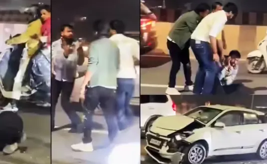 गाजियाबाद में रूह कंपा देने वाला रोडरेज: NH-9 पर दबंगों का तांडव, युवक को बेरहमी से पीटने के बाद 50 मीटर तक घसीटा