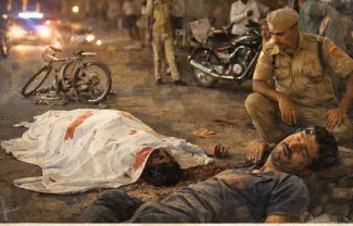 मुजफ्फरनगर में अज्ञात वाहन ने दंपति को कुचला, पत्नी की मौत, जानसठ मार्ग पर देर रात हुआ हादसा