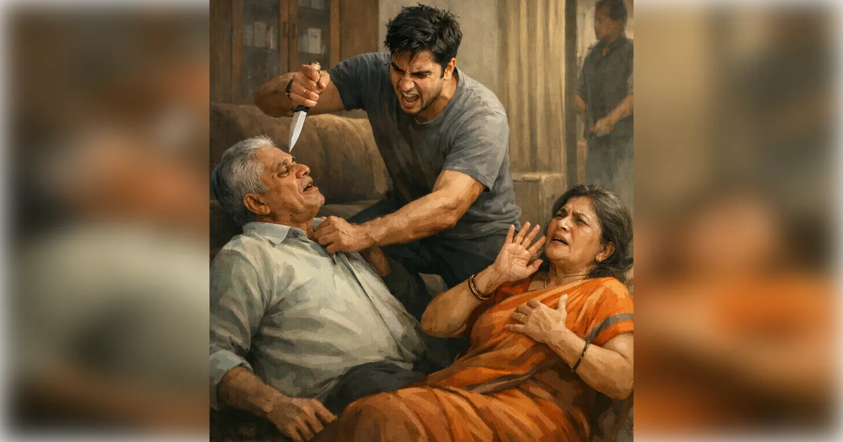 गाजियाबाद: मकान नाम न करने पर कलयुगी बेटे ने मां-बाप को चाकू से गोदा, हालत नाजुक