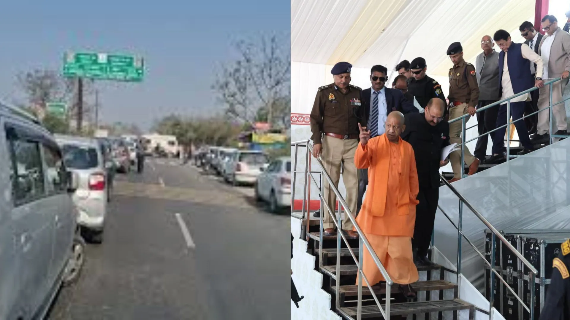 मुख्यमंत्री योगी के मेरठ आगमन से पहले ध्वस्त हुई शहर की यातायात व्यवस्था,दिल्ली रोड जाम