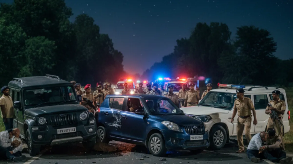 मुजफ्फरनगर की पुलिस पर हमला, हरिद्वार में वांछित को छुड़ाने के लिए पुलिस की कार में थार और स्कार्पियो से मारी टक्कर