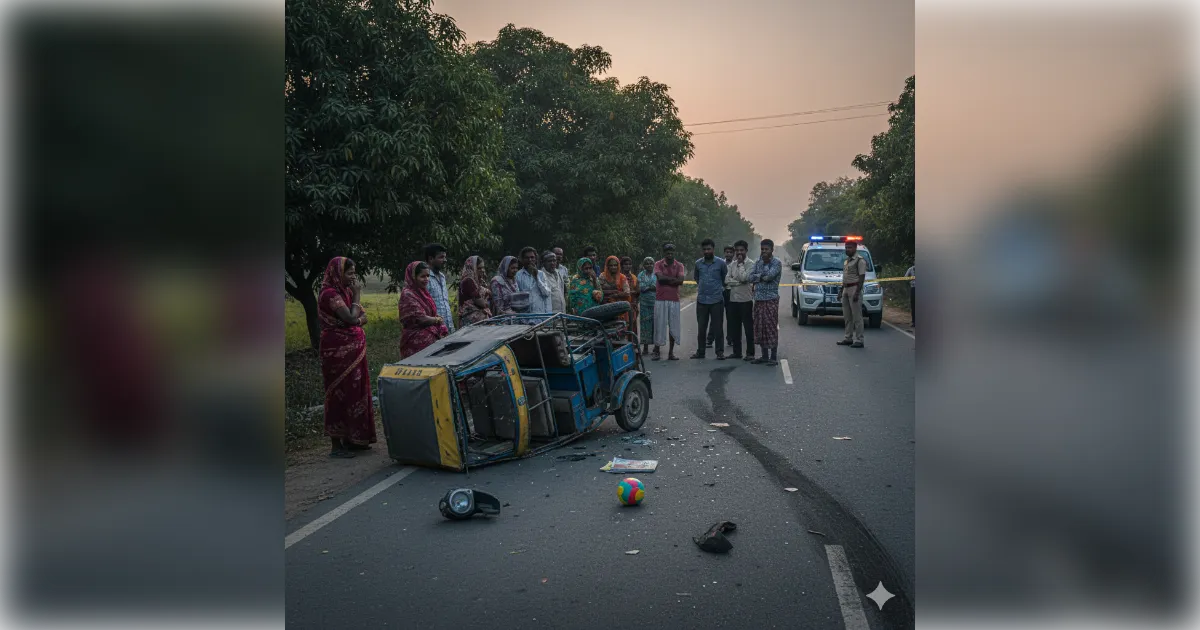 बुढ़ाना में सड़क हादसे ने छीनी मासूम की जिंदगी; अज्ञात वाहन की टक्कर से ई-रिक्शा पलटा, किशोरी की मौत