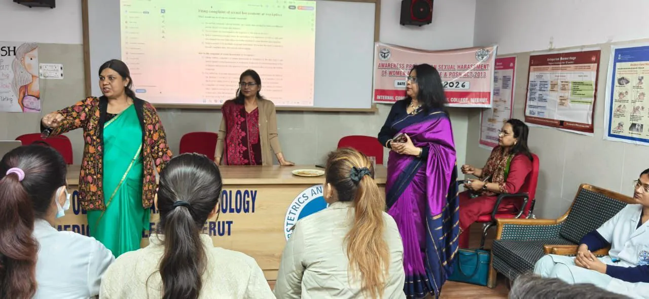 मेरठ मेडिकल कॉलेज में कार्यस्थल पर यौन शोषण रोकथाम अधिनियम पर जागरूकता कार्यशाला