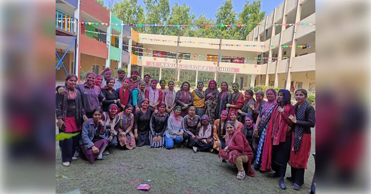 मुजफ्फरनगर में सेंट जेवियर्स ग्लोबल स्कूल रहकडा में होली की धूम, रंगों के साथ बिखरे भाईचारे के रंग