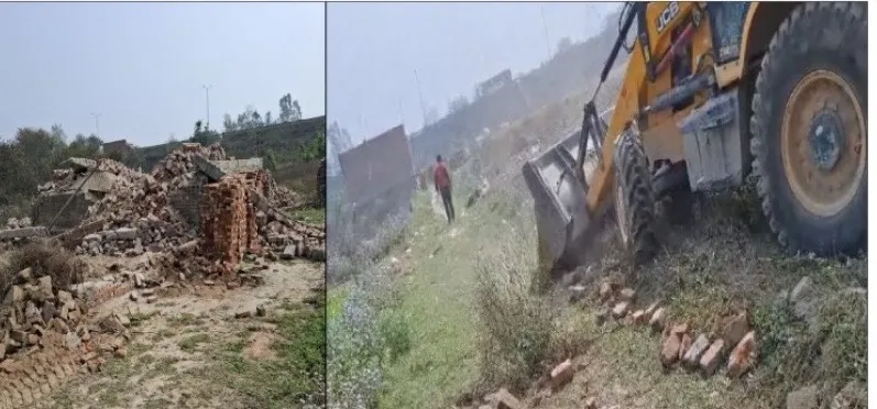 मुरादाबाद: एमडीए की बड़ी कार्रवाई, कल्याणपुर एहतमाली में 22 बीघा भूमि से हटाया अवैध कब्जा