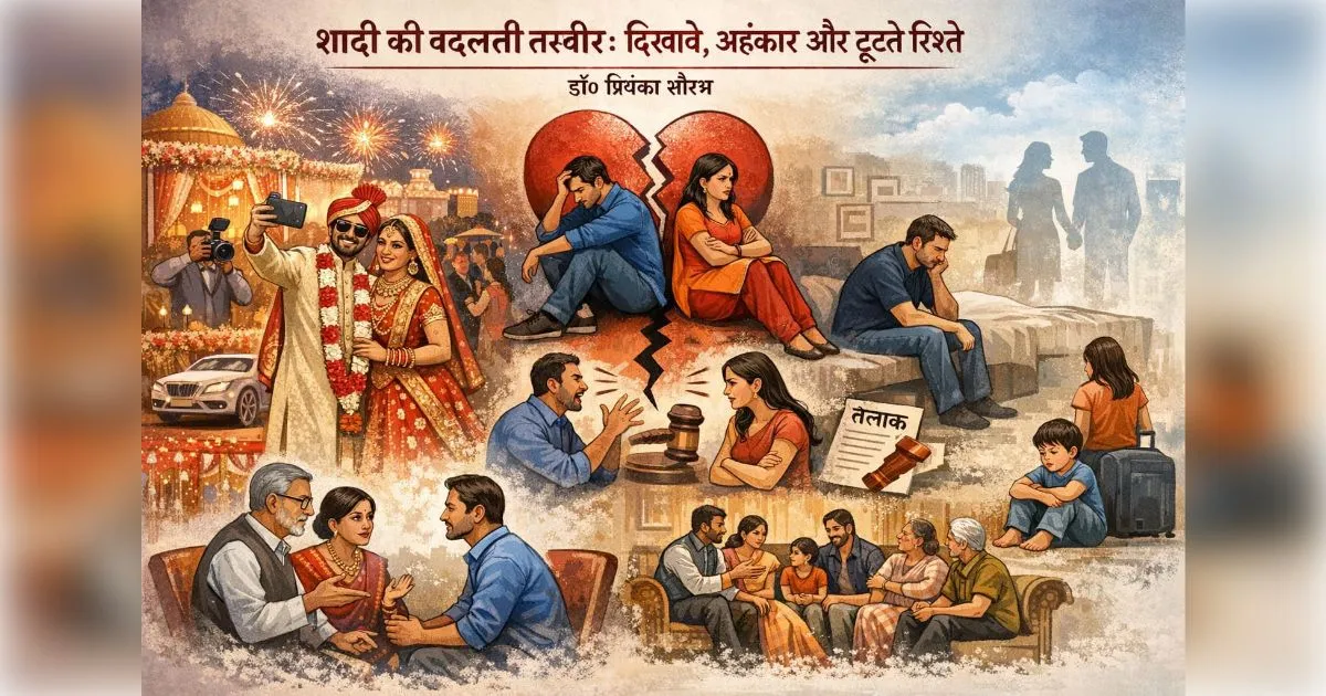 शादी की बदलती तस्वीर: दिखावे, अहंकार और टूटते रिश्ते
