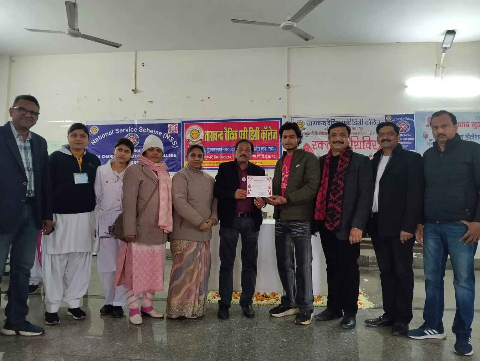 मुजफ्फरनगर में रोटरी क्लब मिडटाउन का सराहनीय प्रयास, 700 छात्राओं का स्वास्थ्य परीक्षण, 40 यूनिट रक्तदान