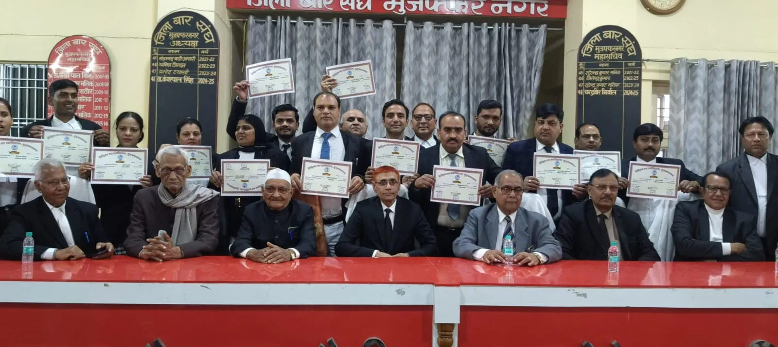 मुजफ्फरनगर: जिला बार संघ का भव्य शपथ ग्रहण; अध्यक्ष ने अधिवक्ताओं के लिए की डिजिटल और आर्थिक सुधारों की घोषणा