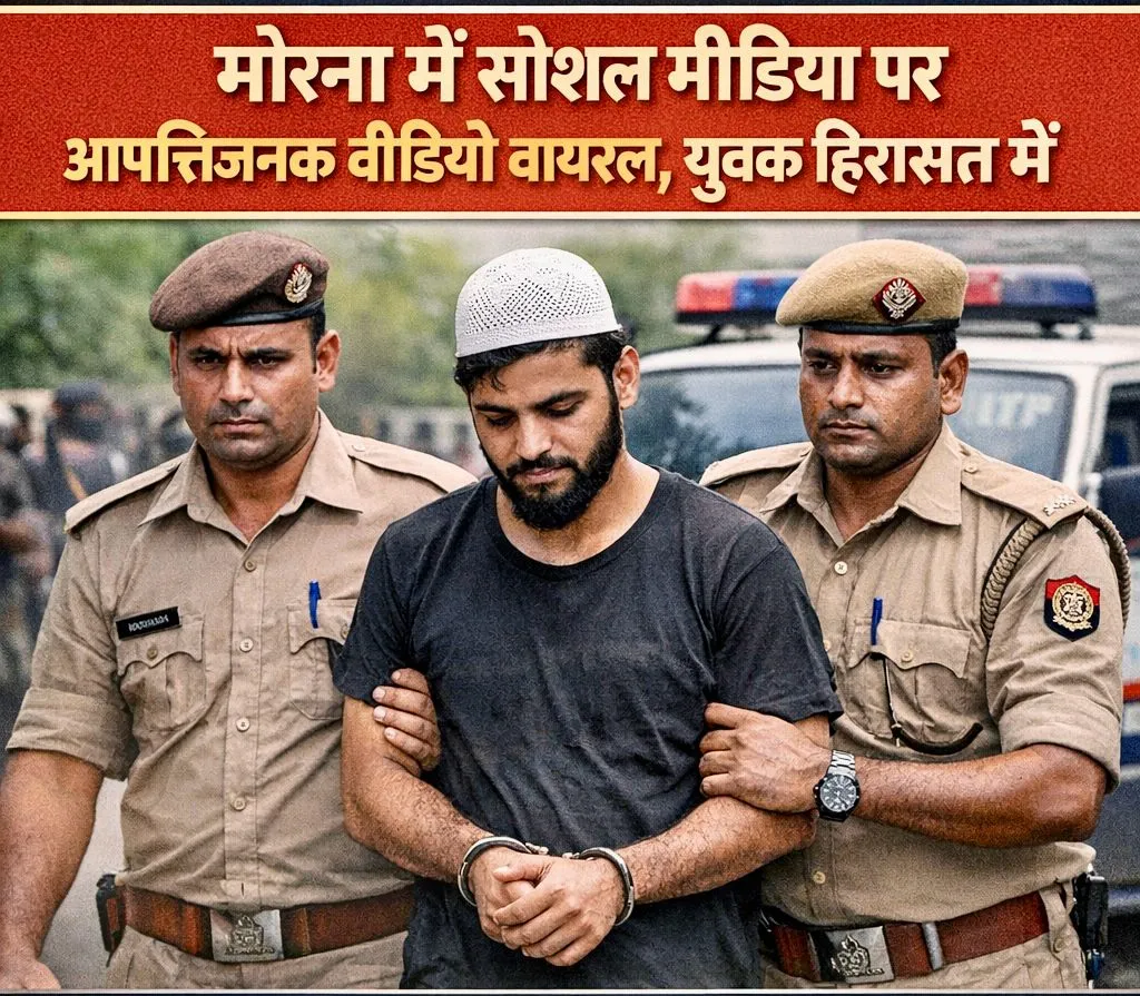 मुजफ्फरनगर के मोरना में सोशल मीडिया पर आपत्तिजनक वीडियो वायरल, युवक हिरासत में