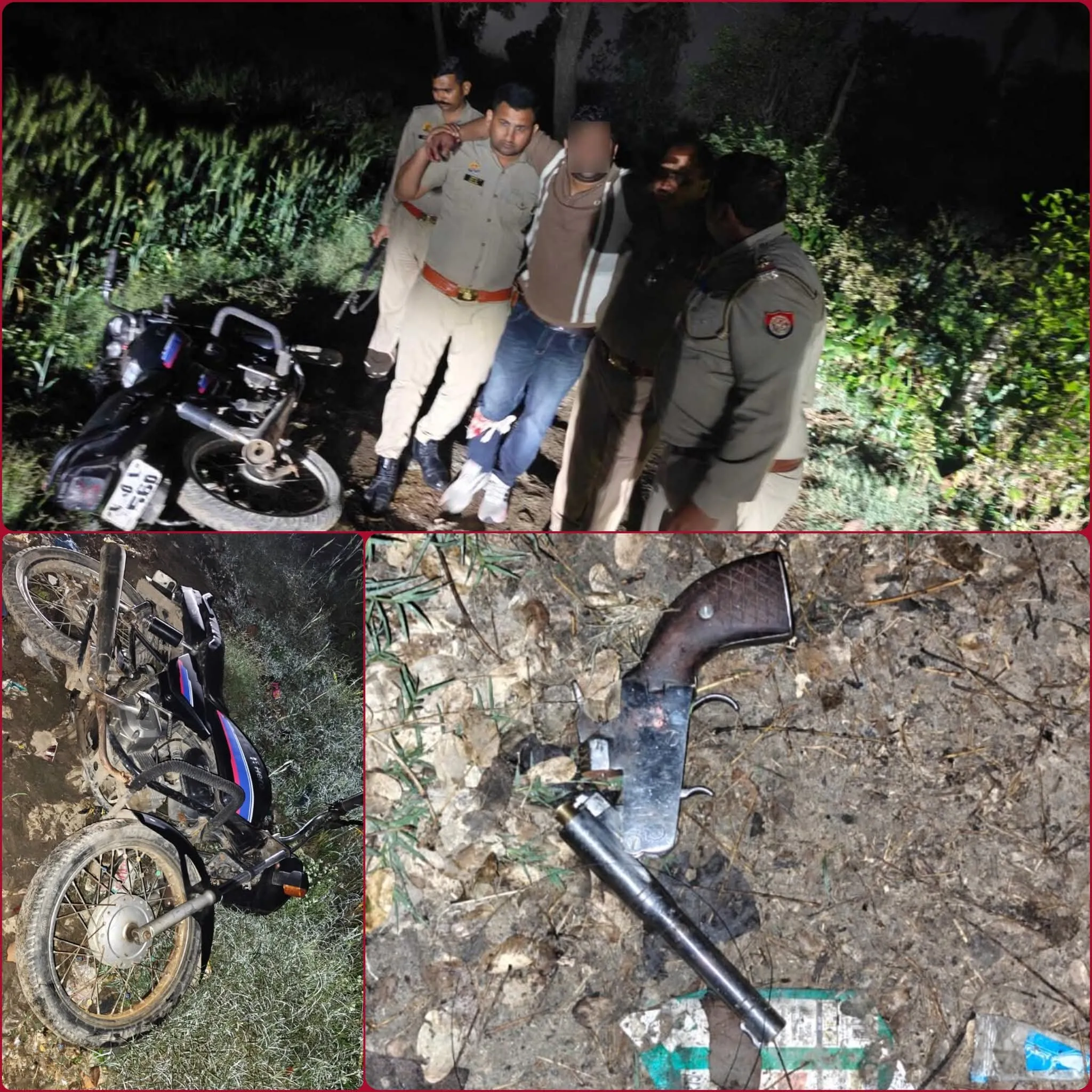 सहारनपुर: आधी रात गोलियों की तड़तड़ाहट से थर्राया शकलापुरी रोड, मुठभेड़ में 'इनामी' बदमाश् दबोचा