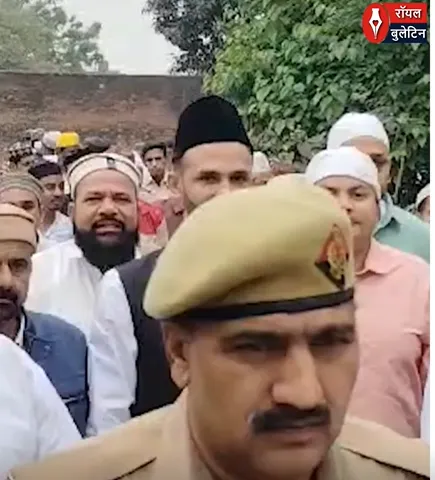 संभल में ईद-उल-फितर की नमाज अदा करने पहुंचे सपा सांसद जियाउर रहमान बर्क