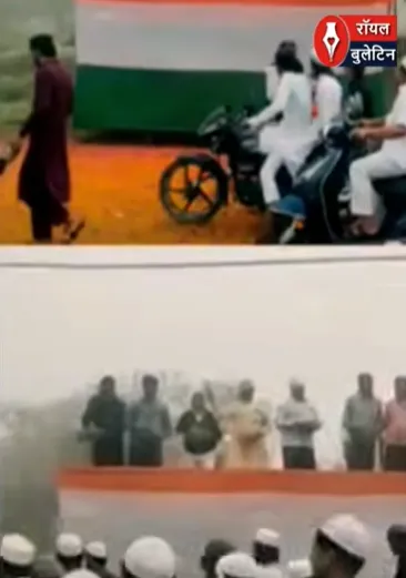 मुजफ्फरनगर के छपार में ईद की नमाज अदा करने जाते नमाजियों पर ग्राम प्रधान मनोज त्यागी ने की पुष्प वर्षा