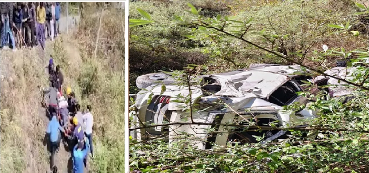 दर्दनाक हादसा: अनियंत्रित होकर गहरी खाई में गिरी कार, 2 पर्यटकों की मौत, 2 गंभीर रूप से घायल