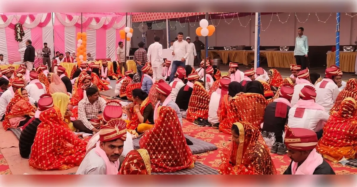 मुजफ्फरनगर:बुढ़ाना में शहनाइयों की गूंज के बीच 82 जोड़ों का सामूहिक विवाह