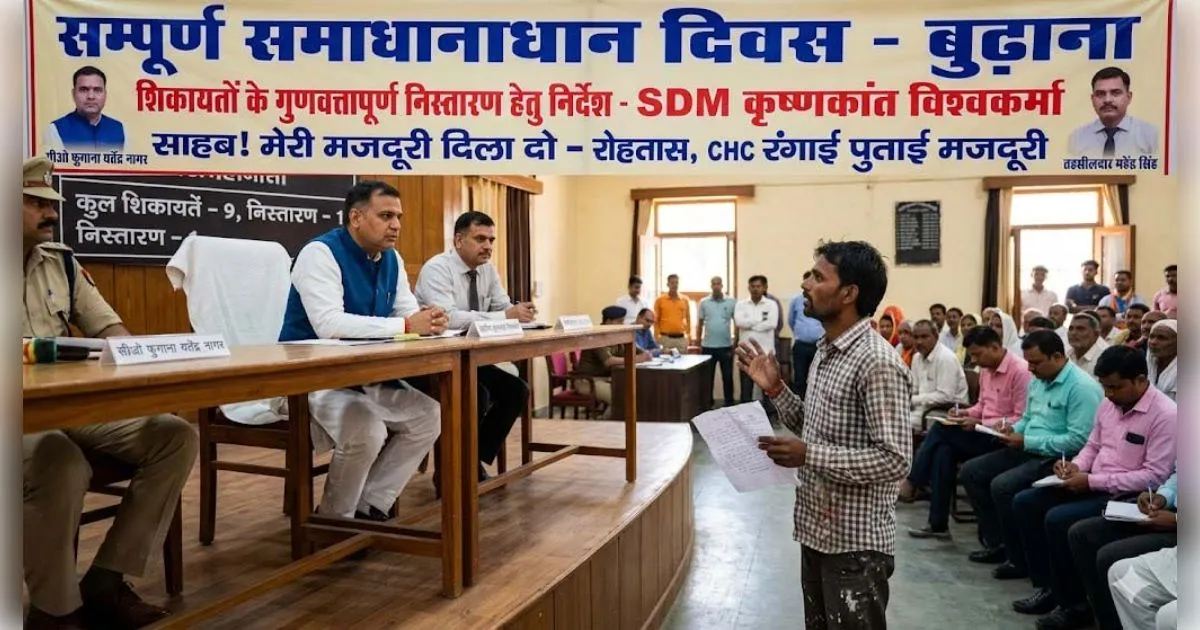 मुजफ्फरनगर: साहब! 16 महीने से नहीं मिली रंगाई की मजदूरी, बुढ़ाना समाधान दिवस में एसडीएम से मजदूर ने लगाई गुहार, जांच के निर्देश