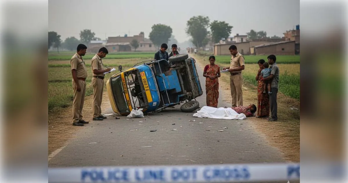 मुजफ्फरनगर के बुढ़ाना में ई-रिक्शा पलटने से महिला की मौत