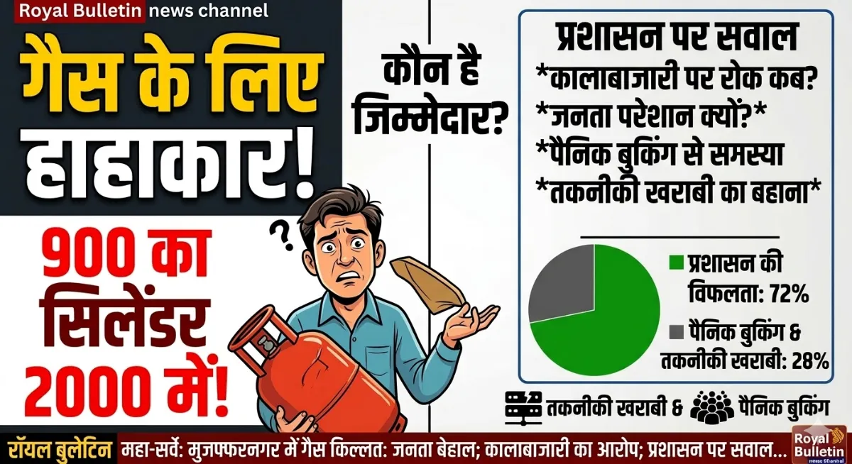 मुज़फ्फरनगर में गैस एजेंसी पर उपभोक्ताओं का भारी बवाल, 900 का सिलेंडर 2000 में बेचने का आरोप