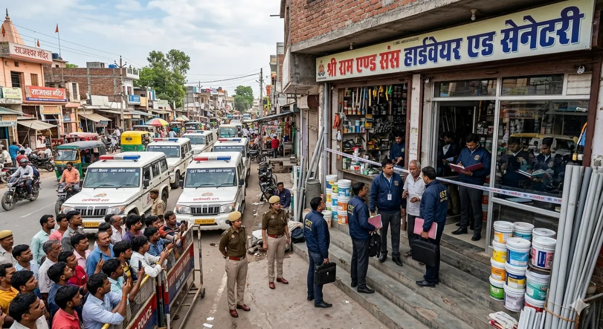 बुलंदशहर में जीएसटी विभाग का 'महा-छापा', हार्डवेयर की दुकान पर पांच टीमों की संयुक्त कार्रवाई; रिकॉर्ड कब्जे में
