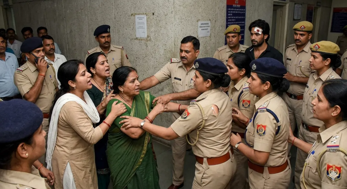 मेरठ में हिस्ट्रीशीटर का हाई-वोल्टेज ड्रामा: थाने में दीवार में सिर मारकर फोड़ा, मां-बहनों ने महिला कांस्टेबल की वर्दी फाड़ी