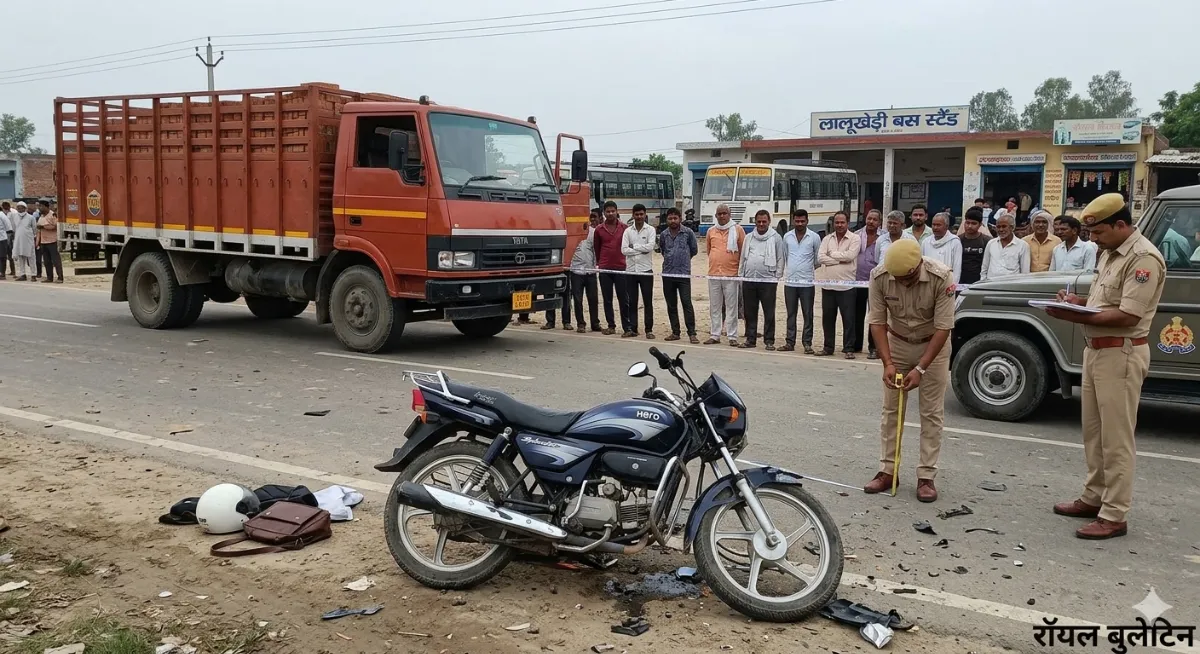 मुजफ्फरनगर में ईंटों से भरे ट्रक ने बाइक सवार सर्राफ को रौंदा, लालूखेड़ी बस स्टैंड के पास दर्दनाक मौत