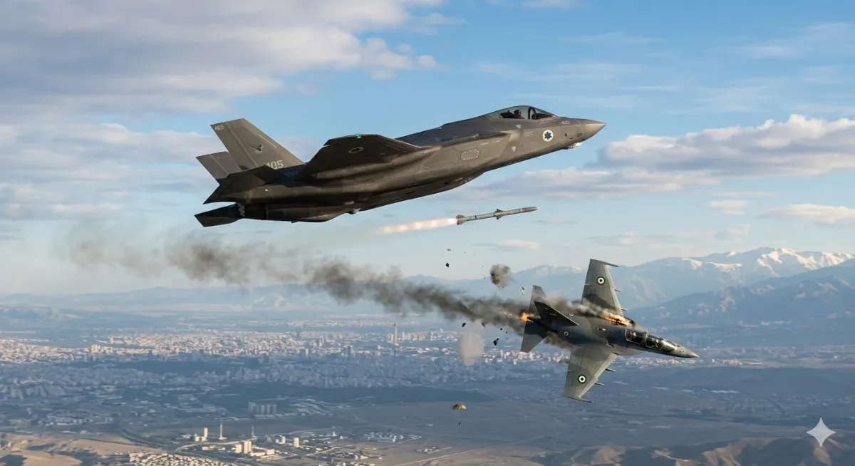 इजरायल का बड़ा दावा: एफ-35आई अदीर ने ईरानी जेट को मार गिराया, मिडिल ईस्ट में तनाव बढ़ा