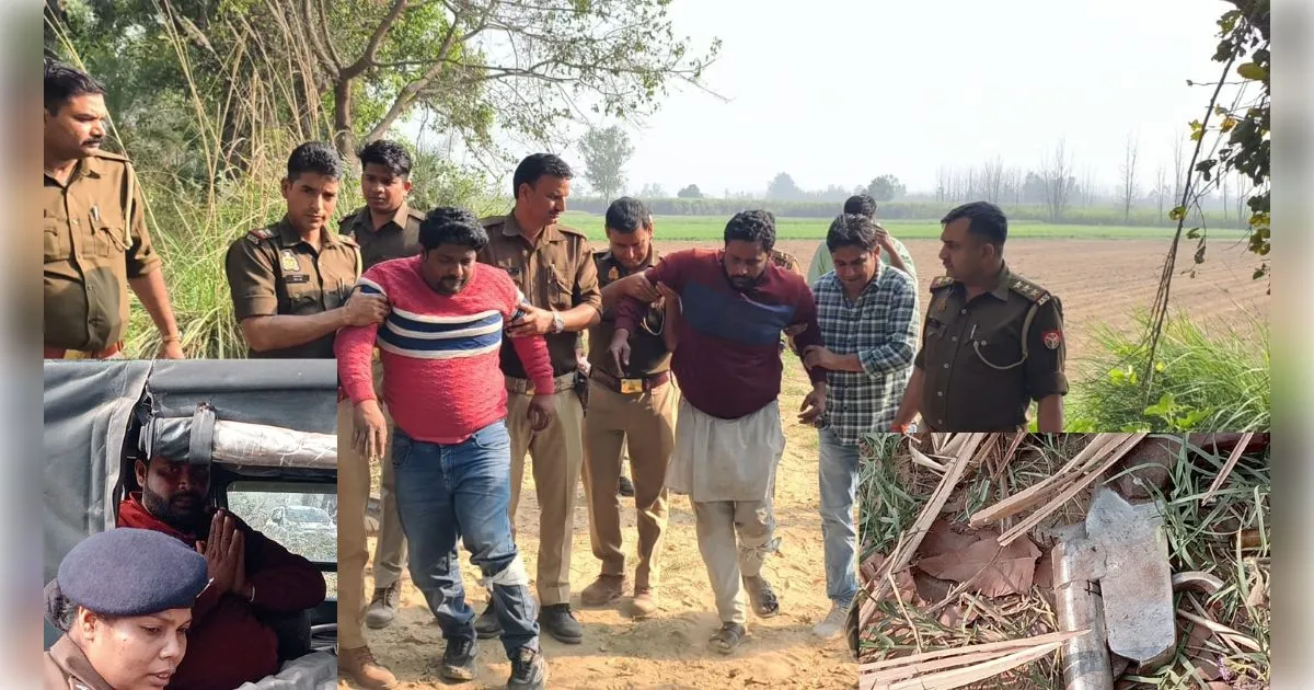 मुजफ्फरनगर के मीरापुर में मुठभेड़ के दौरान पुलिस ने घायल अवस्था में दबोचे दो शातिर बदमाश