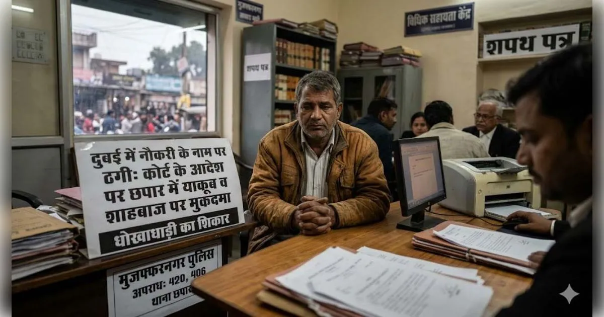 मुजफ्फरनगर: दुबई में नौकरी का सपना दिखाकर लाखों की ठगी, कोर्ट के डंडे के बाद जागी पुलिस 