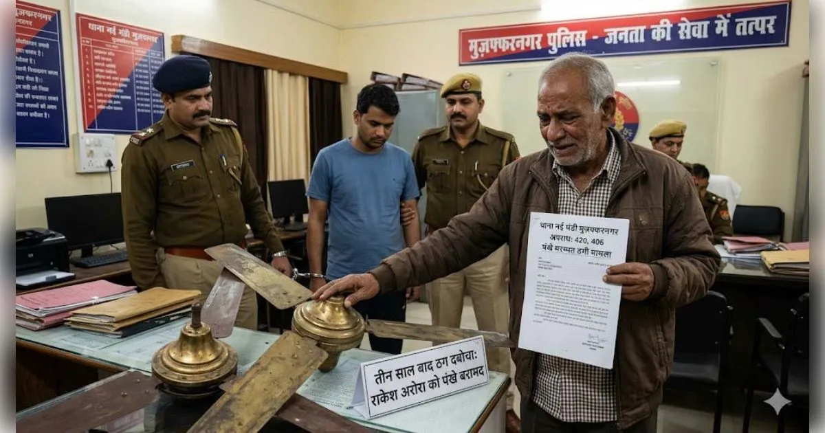 मुजफ्फरनगर: तीन साल की फरारी के बाद पुलिस की गिरफ्त में 'शातिर पंखा ठग'