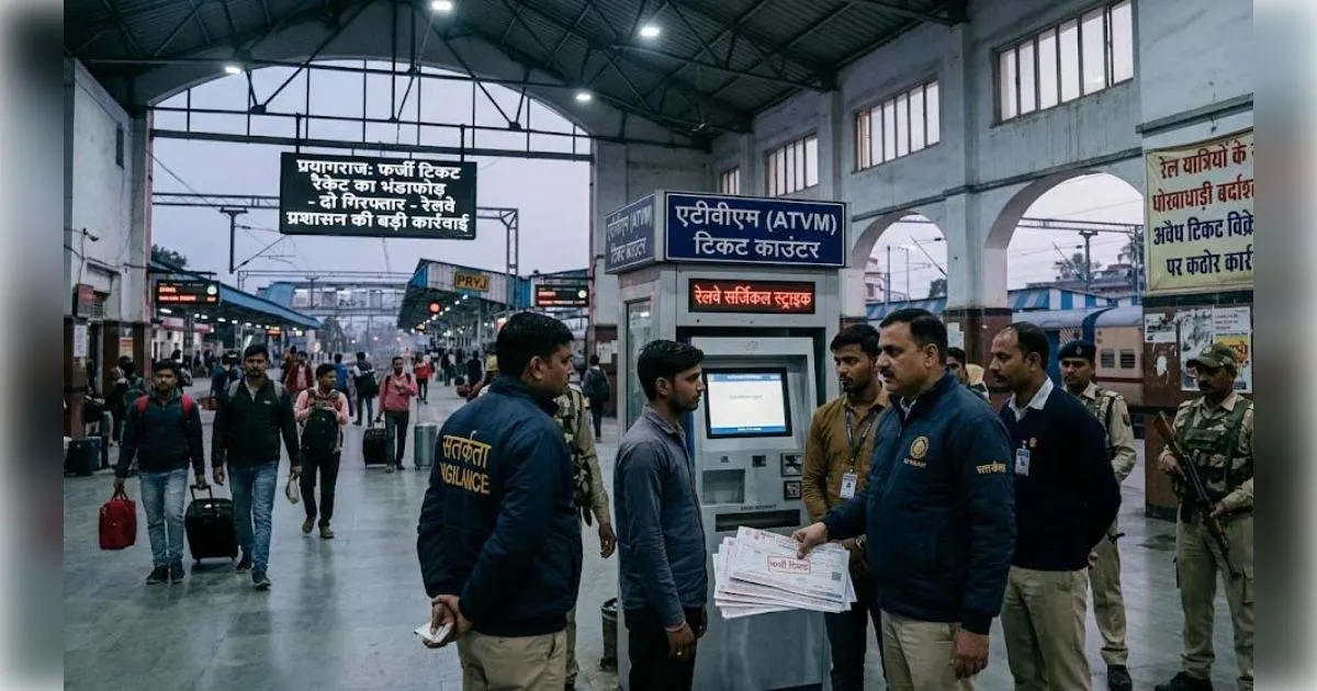 प्रयागराज: टिकटों के फर्जीवाड़े पर रेलवे की 'सर्जिकल स्ट्राइक', दो फैसिलिटेटर गिरफ्तार, एफआईआर दर्ज