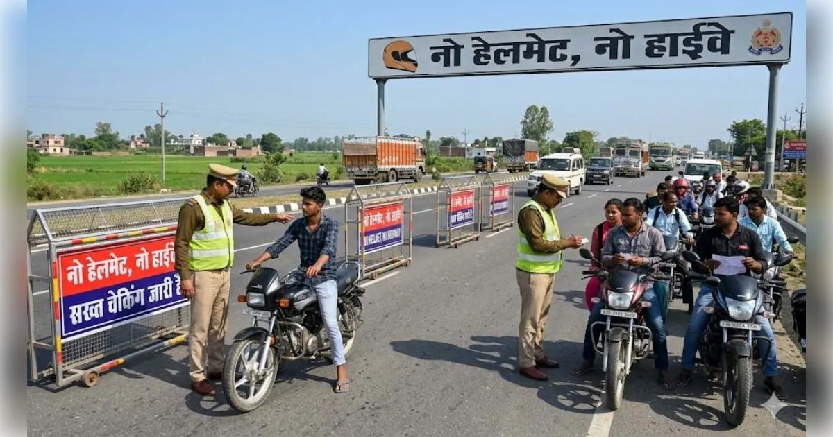 मुजफ्फरनगर के रामराज में'नो हेलमेट-नो हाईवे' अभियान: पुलिस ने ताबड़तोड़ काटे चालान