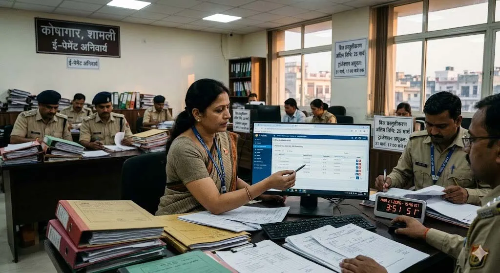 शामली: वित्तीय वर्ष की विदाई से पहले कोषागार अलर्ट, 25 मार्च तक बिल जमा करना अनिवार्य