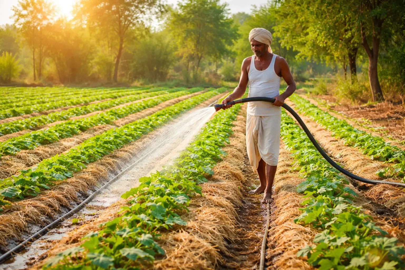 गर्मी में फसल बचाने का देसी तरीका, सही सिंचाई और मल्चिंग से सूखने से बचेंगी पौधें