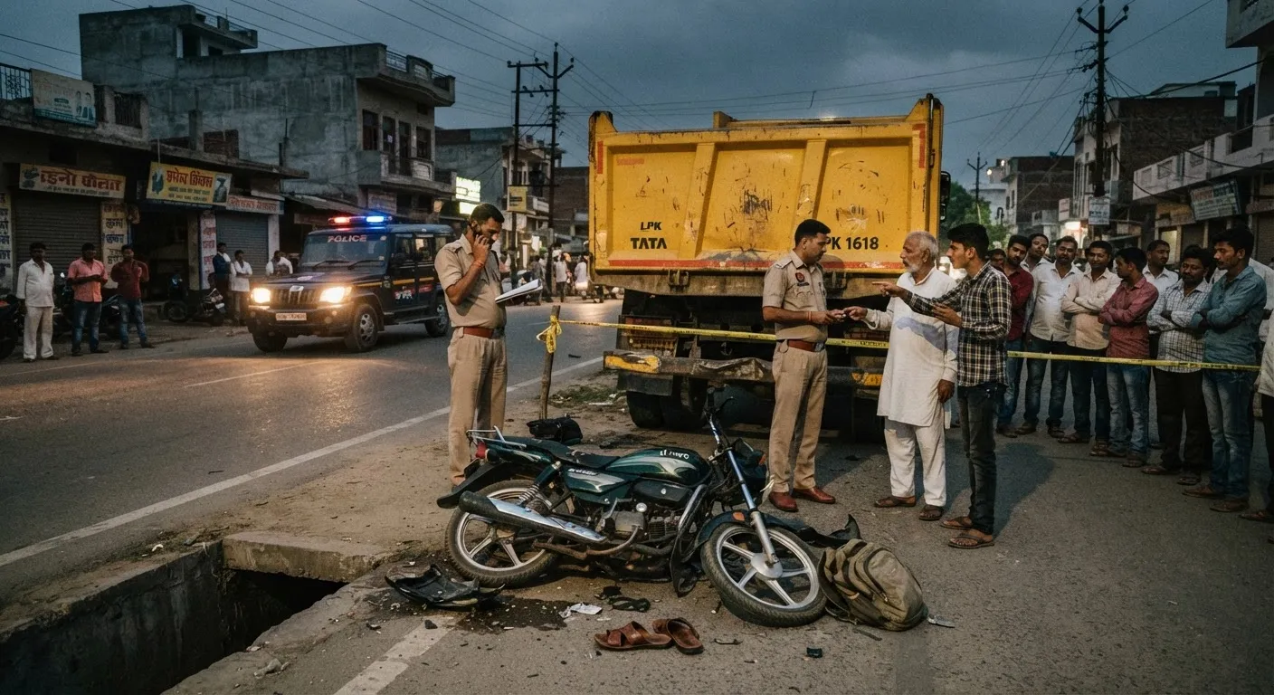 मुजफ्फरनगर में दर्दनाक हादसा: ड्यूटी से घर लौट रहे बाइक सवार युवक को डंपर ने मारी टक्कर, मौत