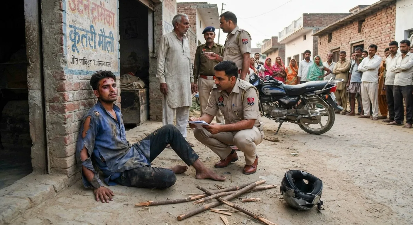 मुजफ्फरनगर में पुरानी रंजिश पर युवक को घेरा, कनपटी पर तमंचा रखकर लाठी-डंडों और बट से पीटा