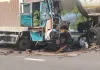 सुलतानपुर में पूर्वांचल एक्सप्रेस-वे पर कंटेनर-टैंकर की टक्कर में एक की मौत